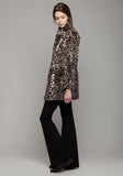 Printed Rabbit Fur Coat