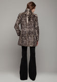 Printed Rabbit Fur Coat