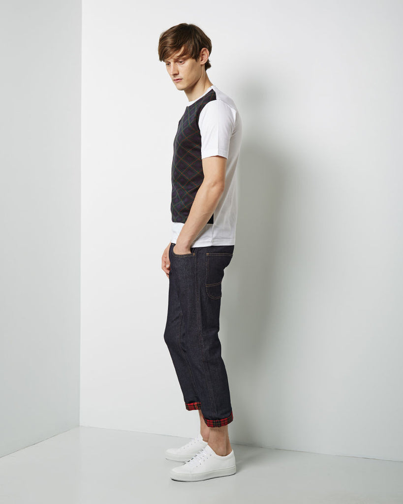 Jacquard Knit Combo Tee