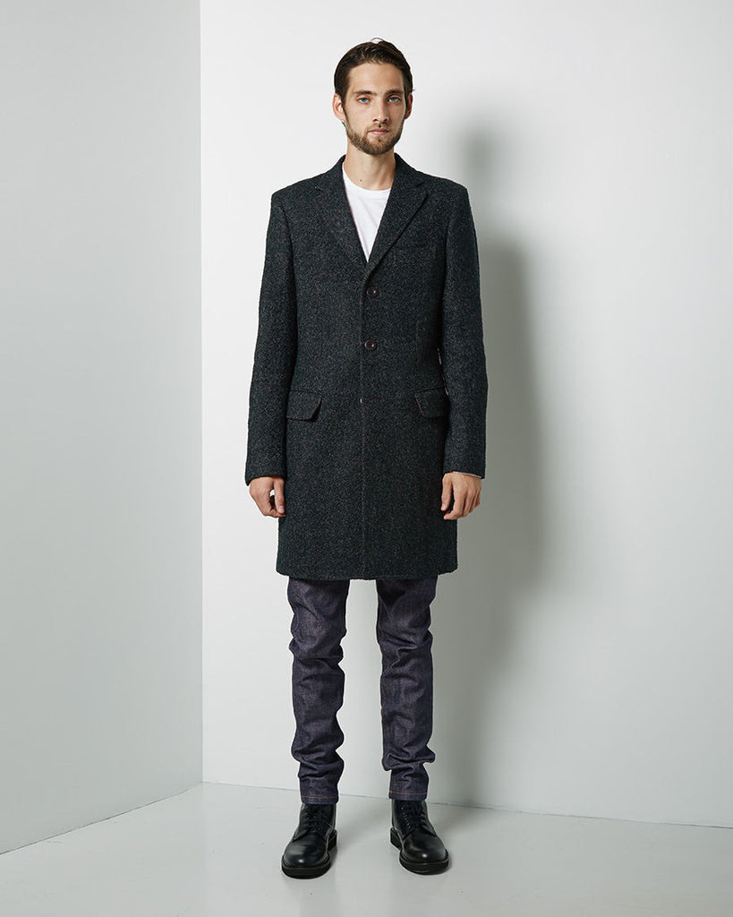Jacquard Wool Coat