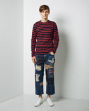 Striped Longsleeve Border Tee