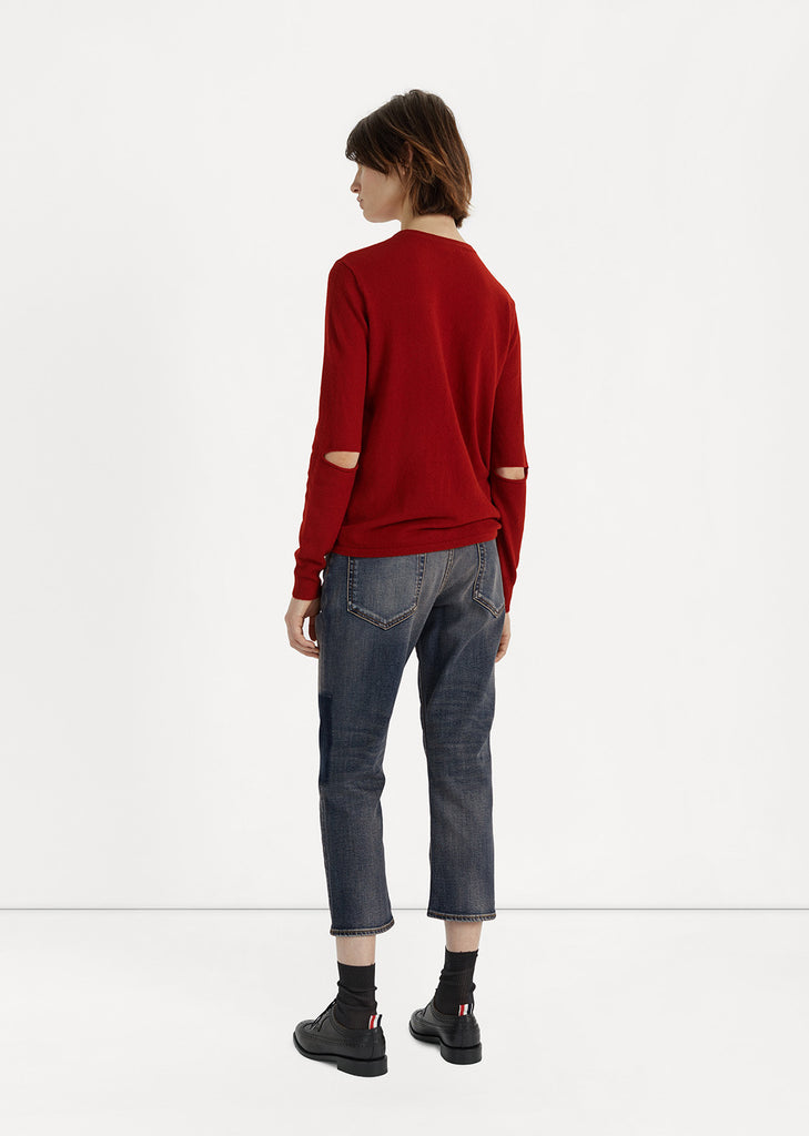 Slash Sleeve Cashmere Pullover