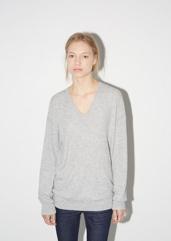 Ribbed V-Neck