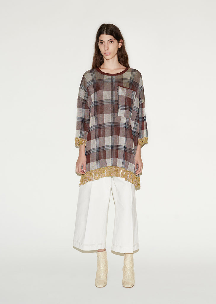 Beah Check Tunic Top