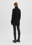 Wool Cashmere Ribbed Turtleneck