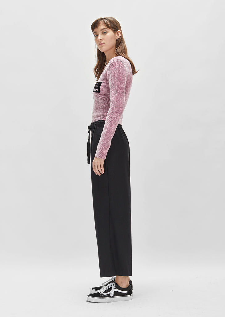 Vinyl Meltdown Jacquard V-Neck Sweater