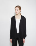 Sheer Stripe Cashmere Cardigan