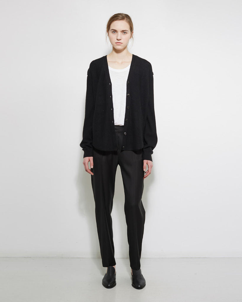 Sheer Stripe Cashmere Cardigan