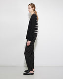 Sheer Stripe Cashmere Cardigan