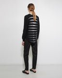 Sheer Stripe Cashmere Cardigan