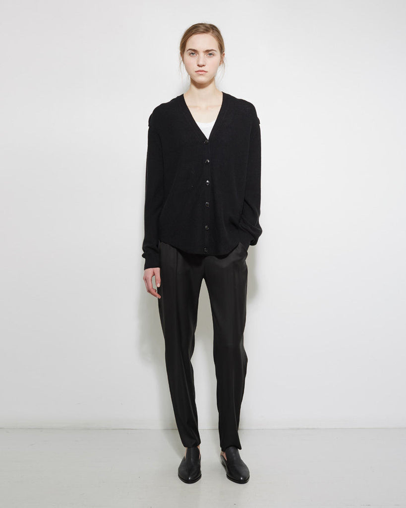 Sheer Stripe Cashmere Cardigan