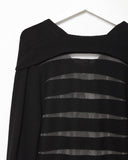 Sheer Stripe Cashmere Cardigan