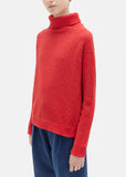 Rope Jacquard Turtleneck Sweater