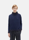 Rope Jacquard Turtleneck Sweater