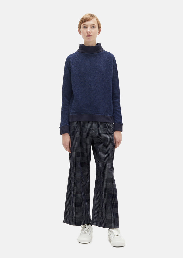 Rope Jacquard Turtleneck Sweater
