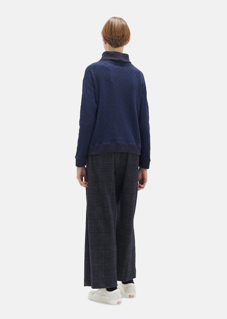 Rope Jacquard Turtleneck Sweater