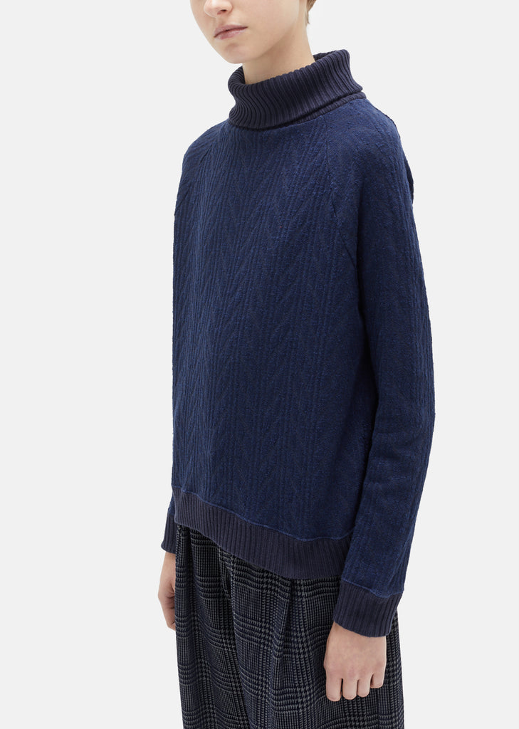 Rope Jacquard Turtleneck Sweater