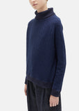 Rope Jacquard Turtleneck Sweater