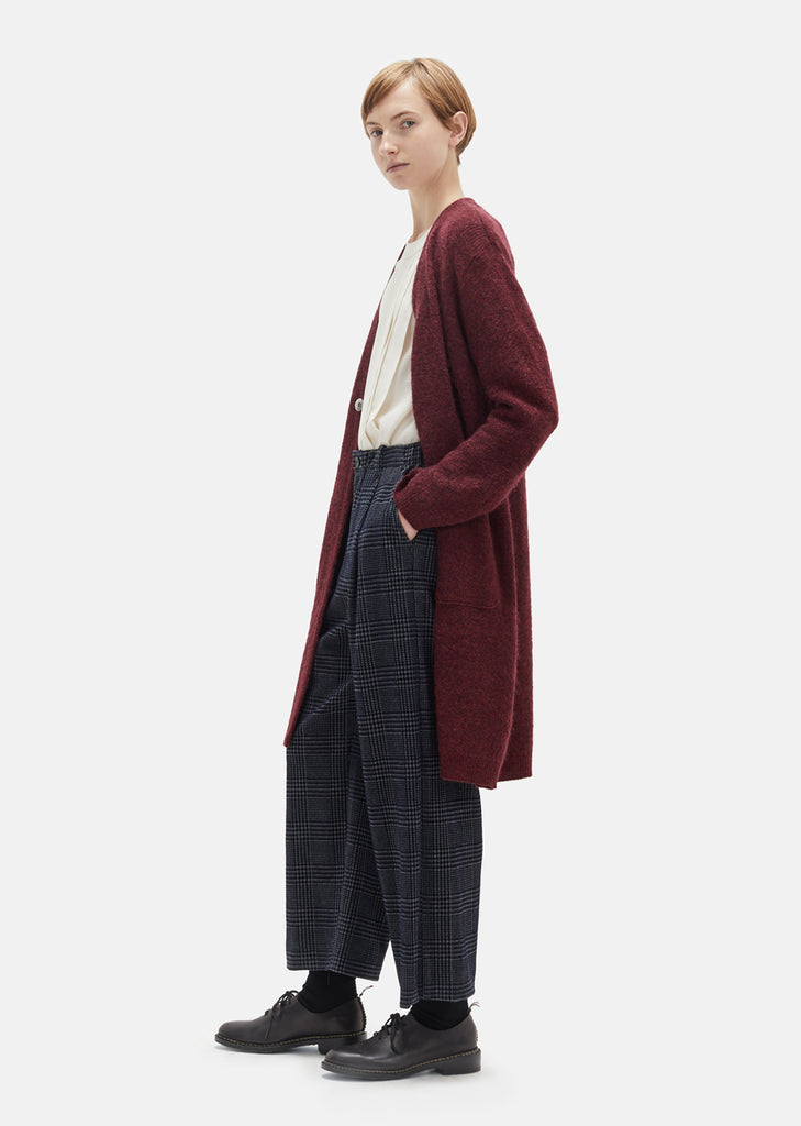Wood Grain Mohair Long Cardigan