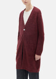 Wood Grain Mohair Long Cardigan