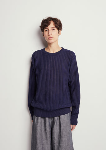 Stripe Ridge Pattern Sweater