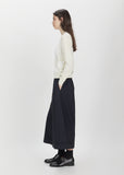Wool Stripe Drawstring Pants