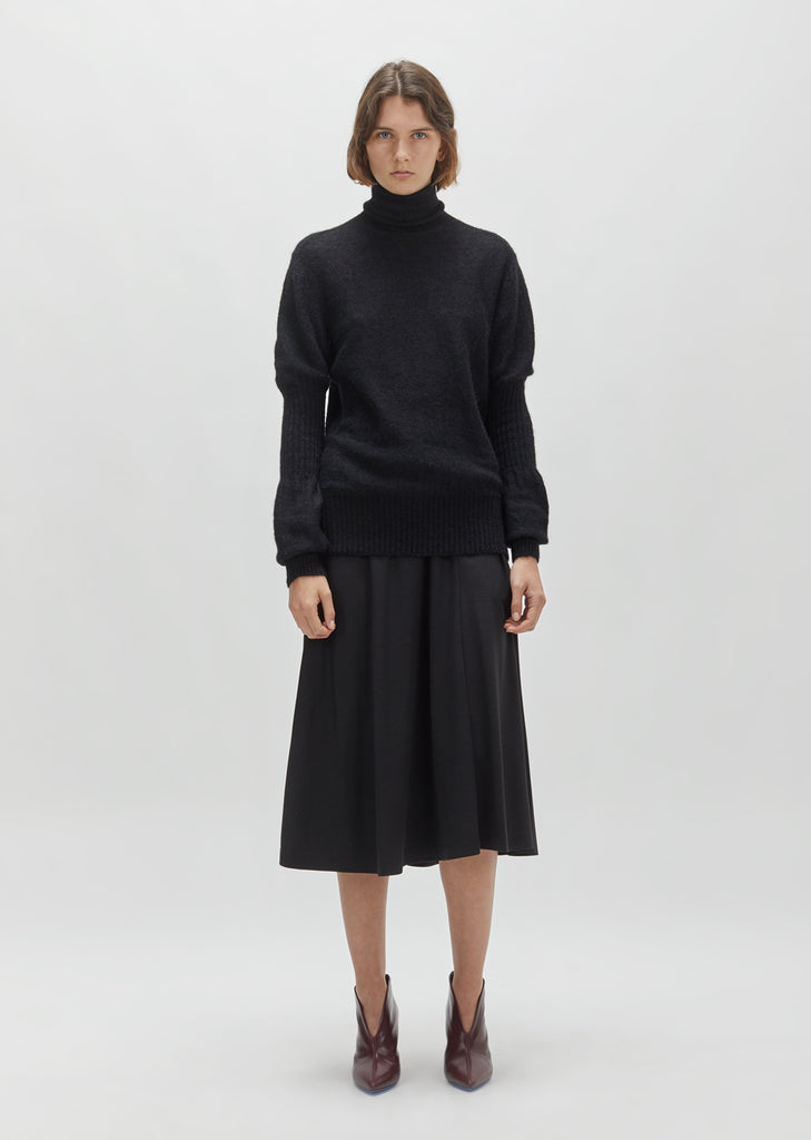 High Neck Puff Sleeve Sweater