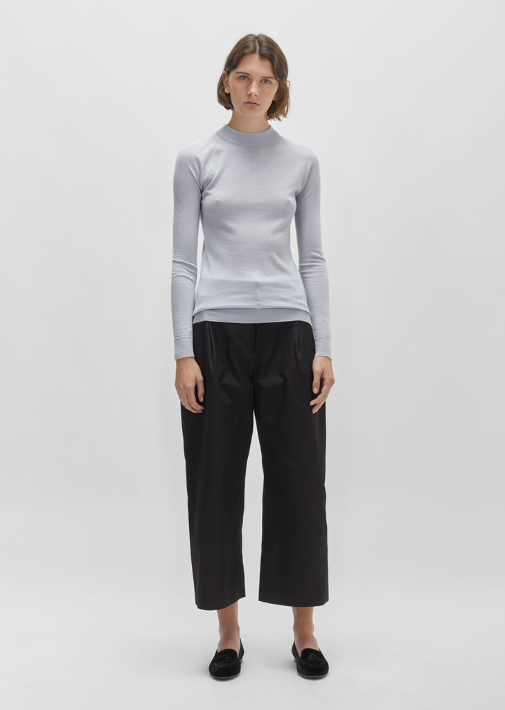 Merino & Silk High-Neck Sweater