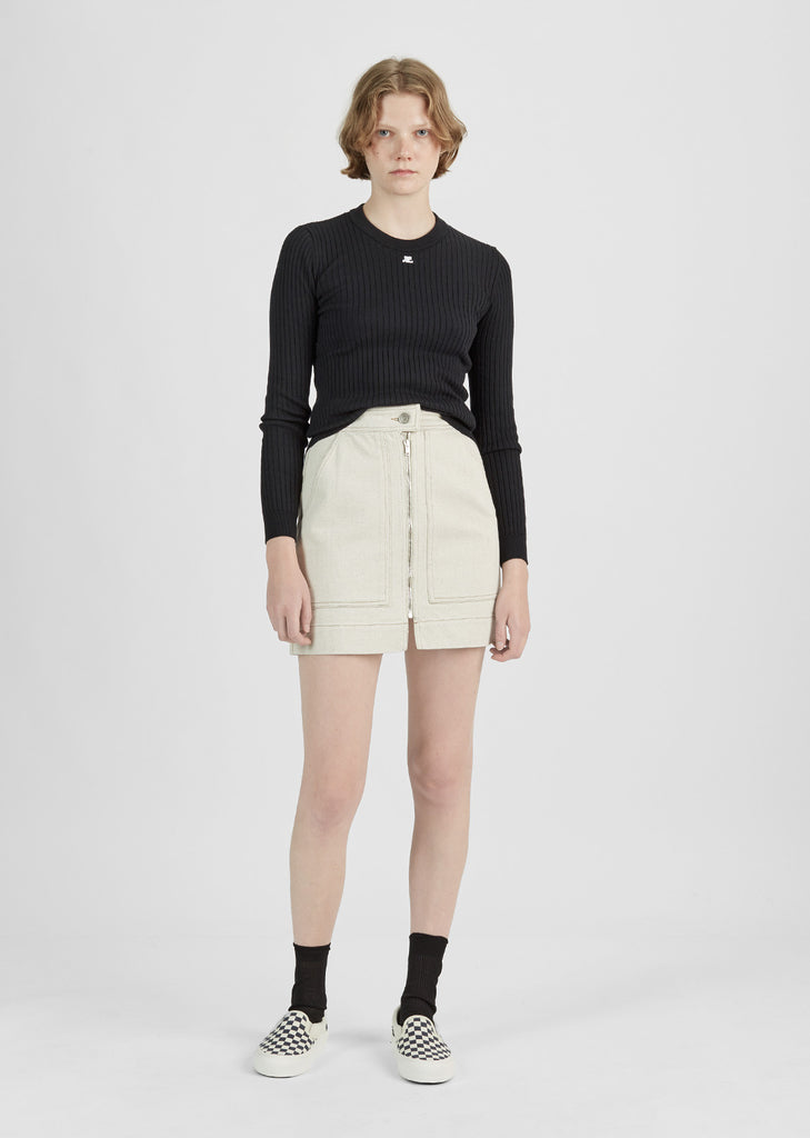 Ribbed Mockneck Sweater