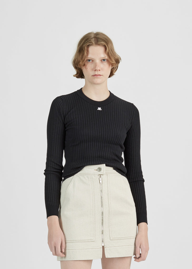 Ribbed Mockneck Sweater