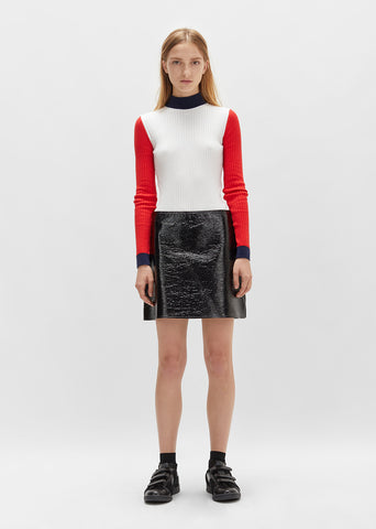 Side Zip Mini Skirt