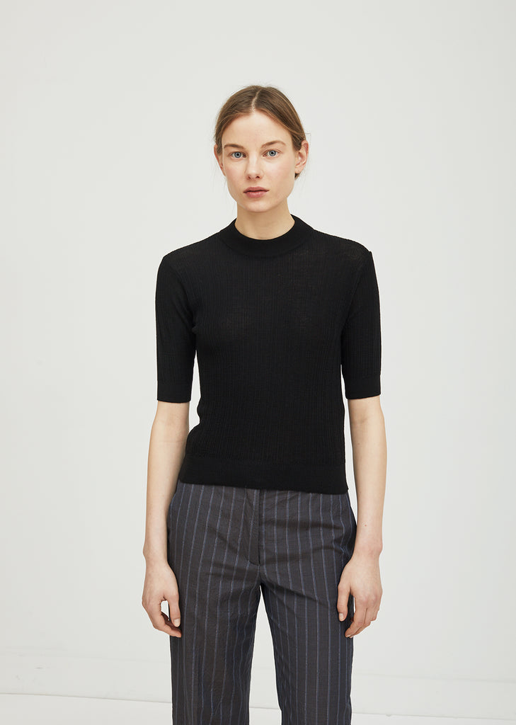 Wool Mock Neck Sweater