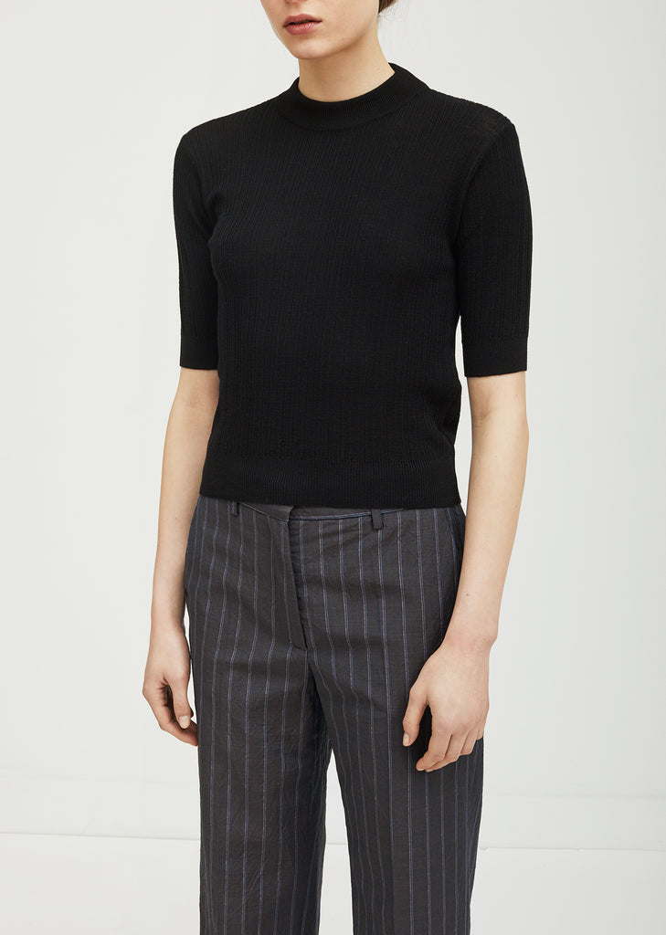 Wool Mock Neck Sweater