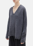 Scale V-Neck Wool Sweater