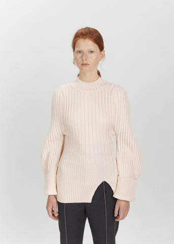 Balloon Sleeve Wool Sweater