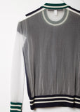 Mesh Sleeve Wool Cardigan