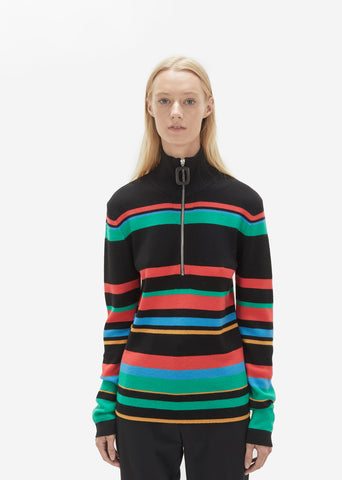 Striped Merino Turtleneck