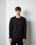 Distressed Cable Knit