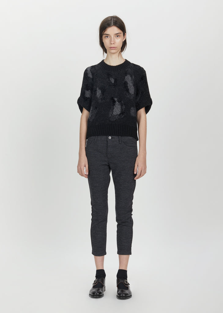 Wool Polyester Waffle Knit Pants