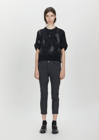 Wool Polyester Waffle Knit Pants