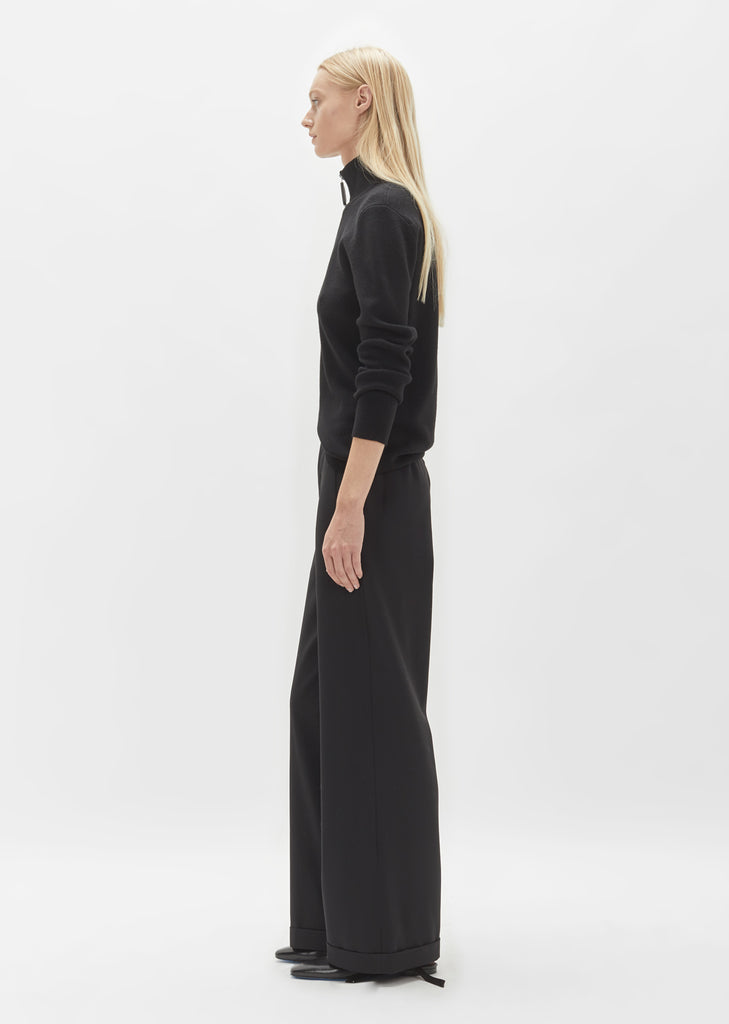Wool Wide Leg Trouser