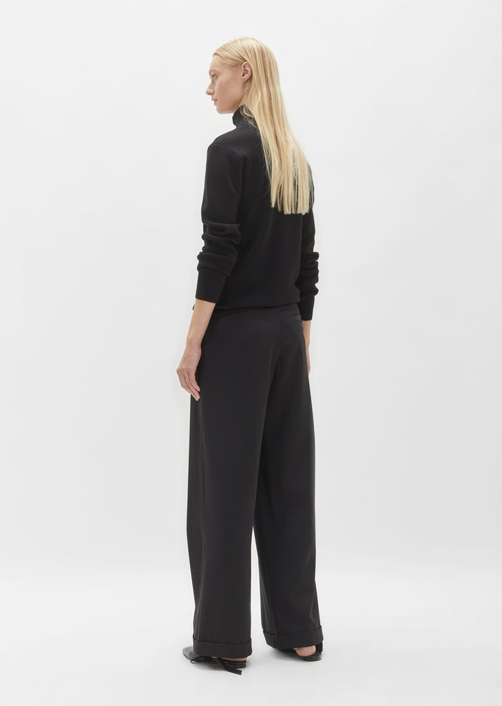 Wool Wide Leg Trouser