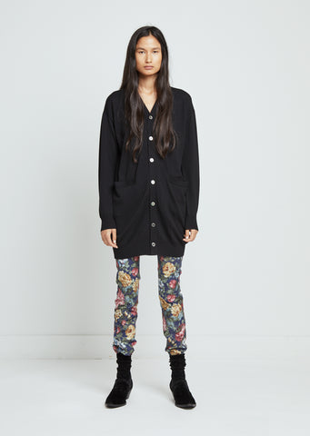 Worsted Wool Jersey Cardigan