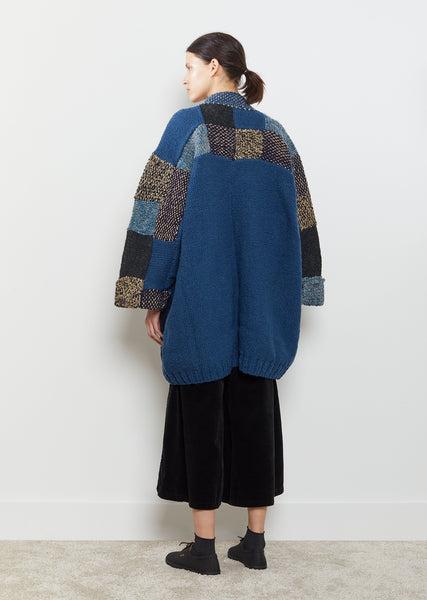 Hand Knit Tsugihagi Kesa Cardigan by Kapital- La Garçonne