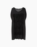 Embroidered Cocoon Top