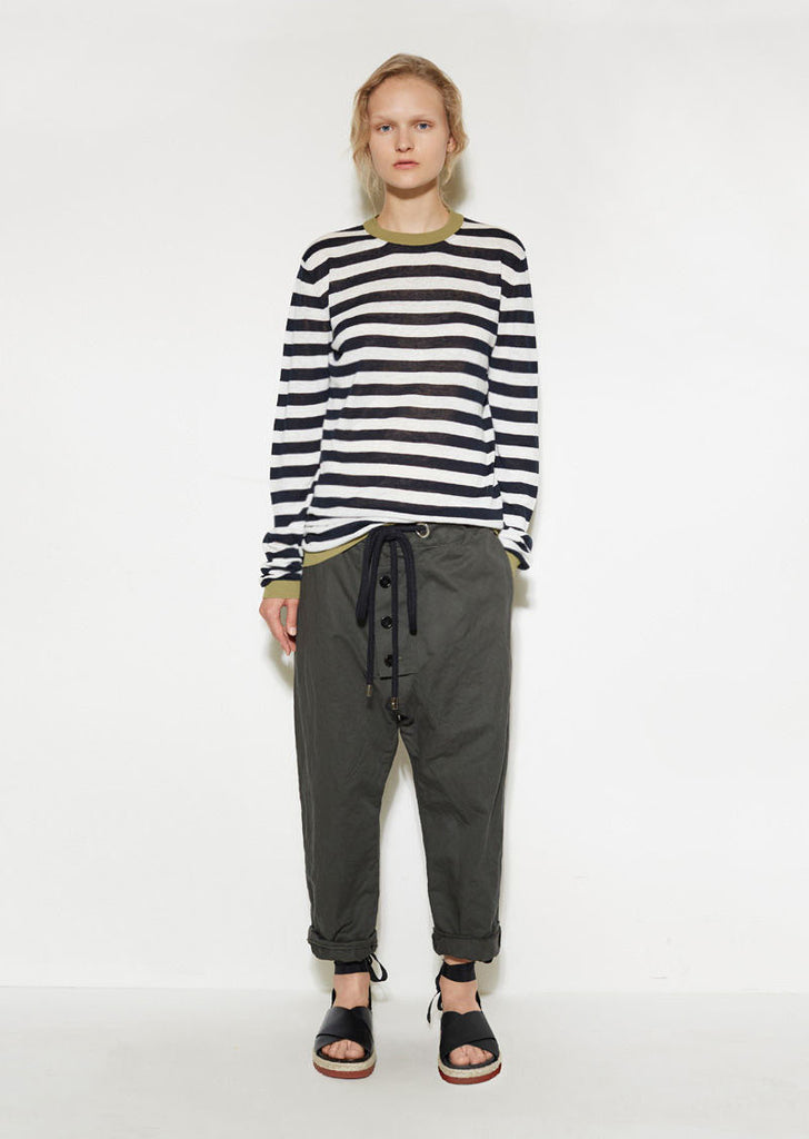 Contrast Stripe Pullover