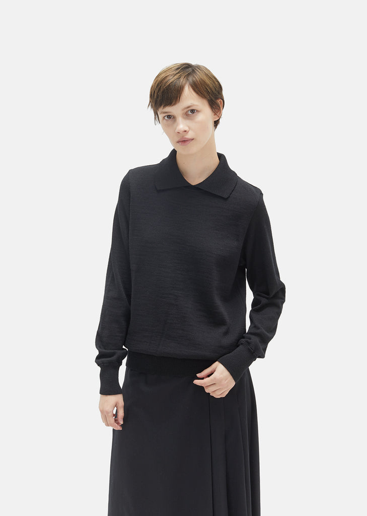 Utility Polo Collar Wool Sweater
