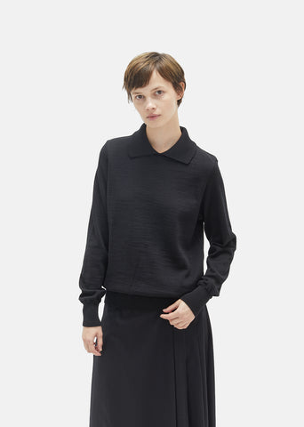 Utility Polo Collar Wool Sweater