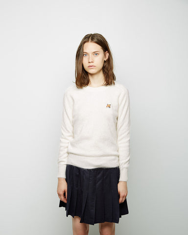 R-Neck Angora Pullover