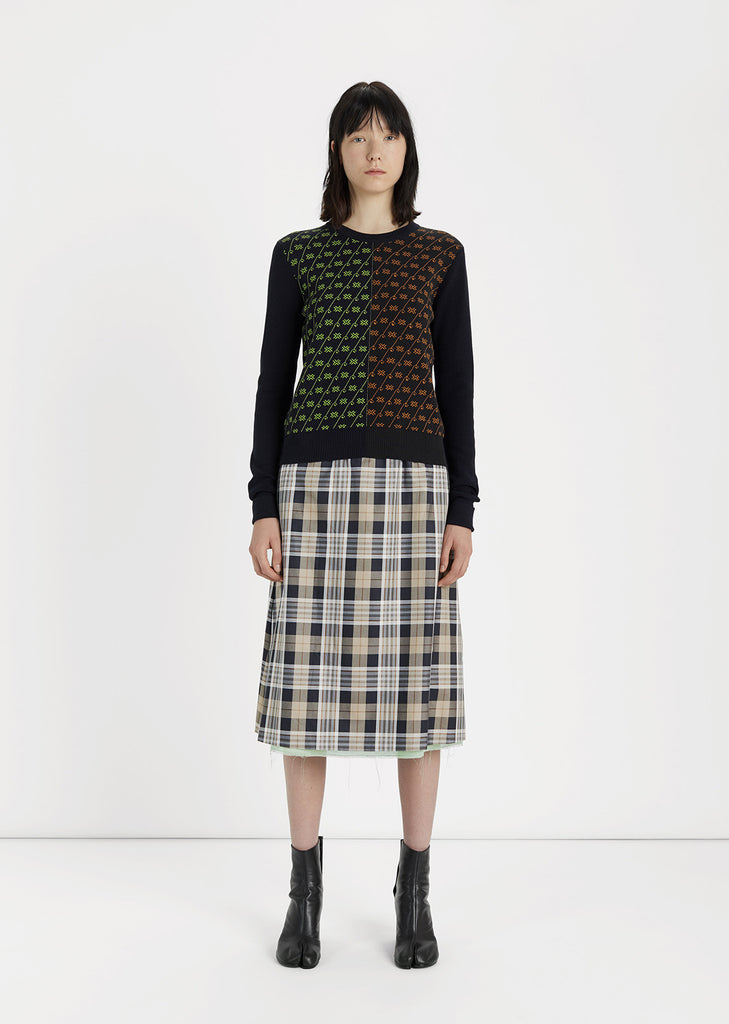 Reversible Wool Gauze Skirt